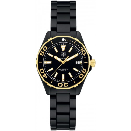 Tag Heuer Aquaracer Black & Gold Women's Watch WAY1321-BH0743 Tag Heuer Aquaracer Black & Gold Women's Watch WAY1321-BH0743